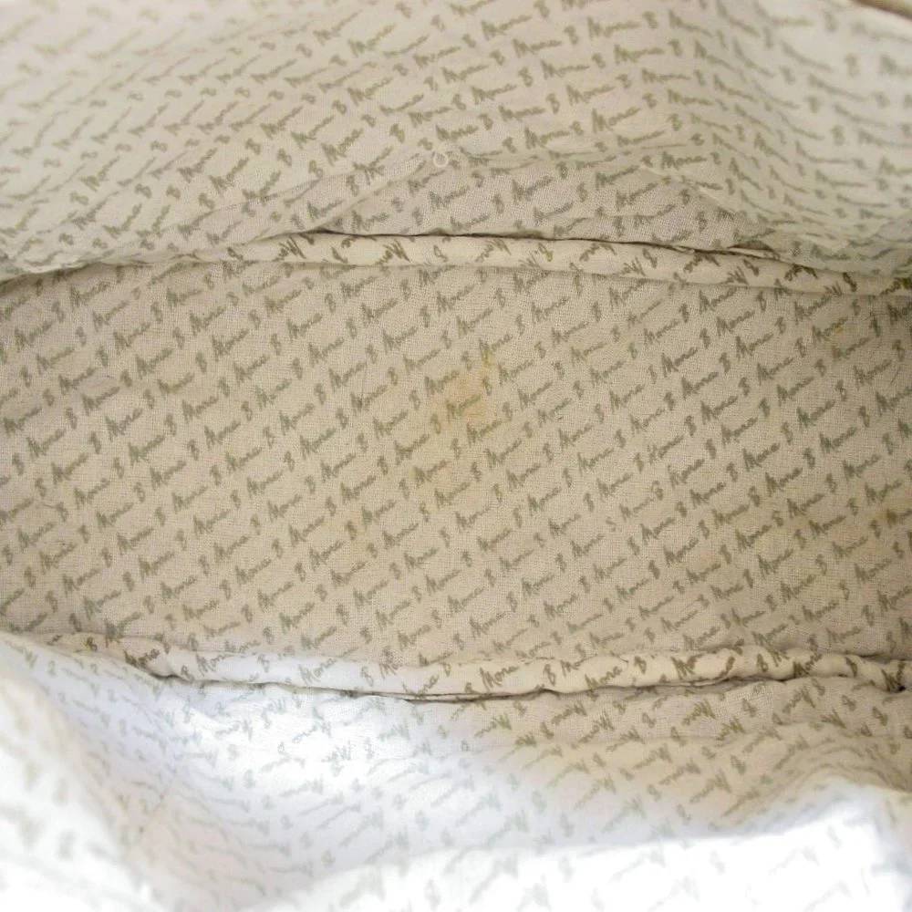 MONA B Upcycled Recycled Canvas and Leather Studded Tote Bag - Picture 8 of 11